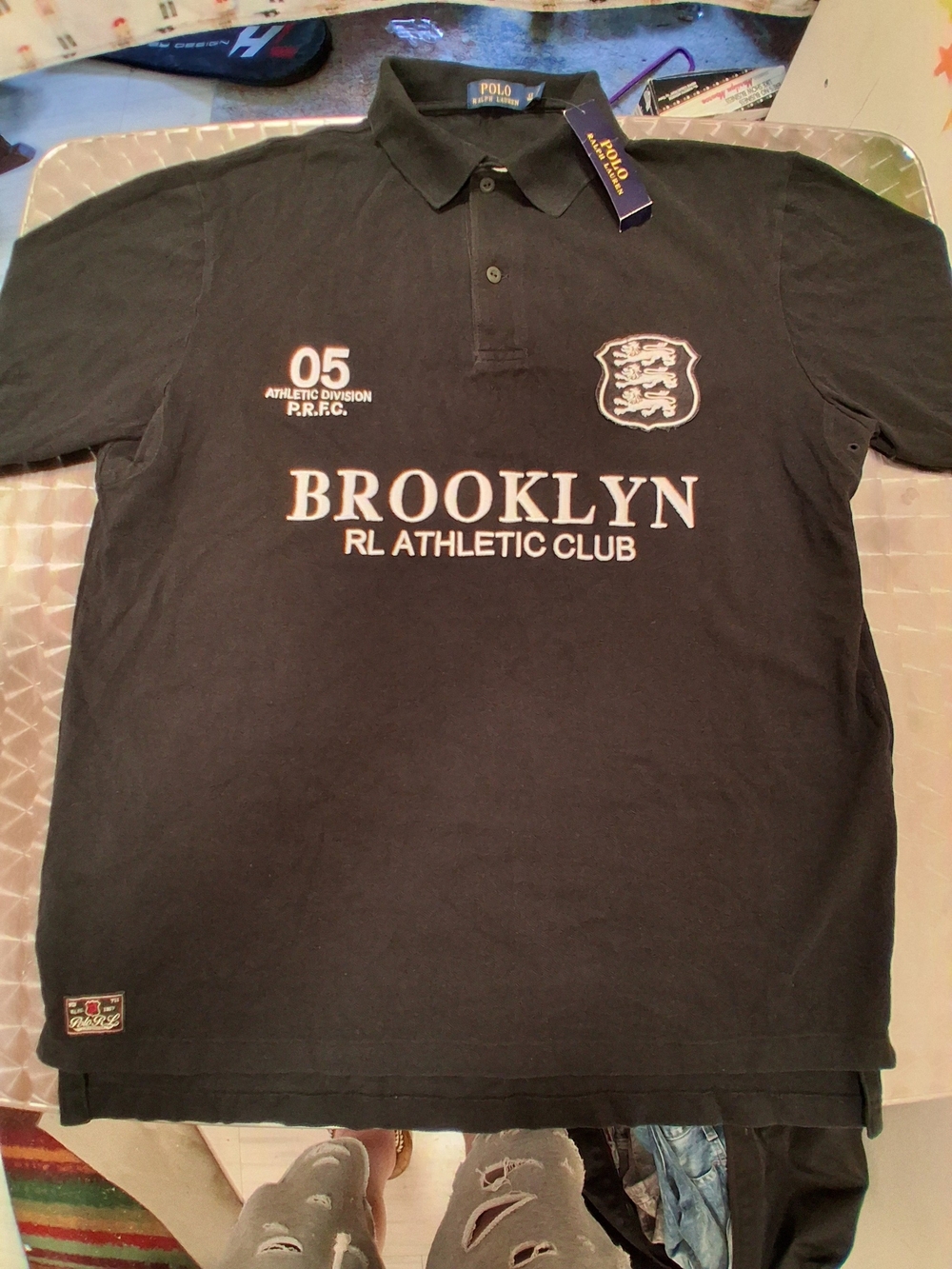 Polo by Ralph Lauren Black Brooklyn RL Athletic Club Polo